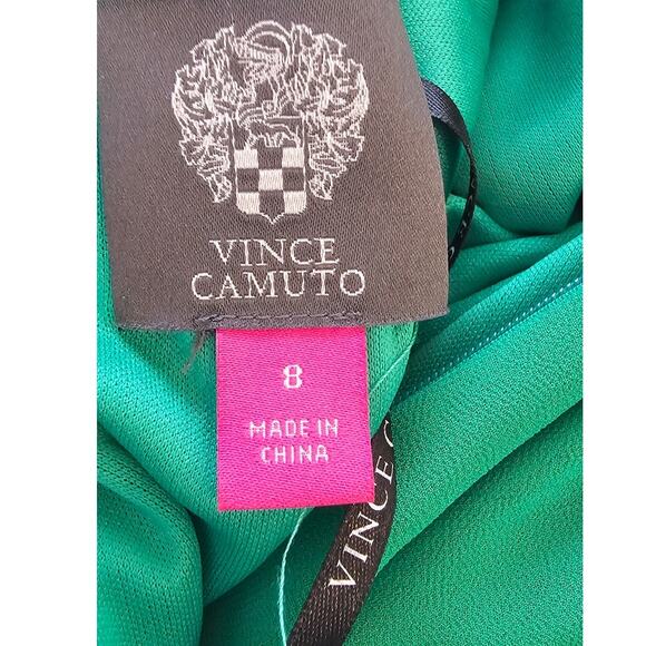 NWT Vince Camuto Women's Chain-Trim Blouson Halter Gown Maxi Dress Size 8 Green - Picture 8 of 10